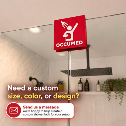Glass Shower Door Lock Sleeve – No-Drill Sliding Security Lock for Frameless