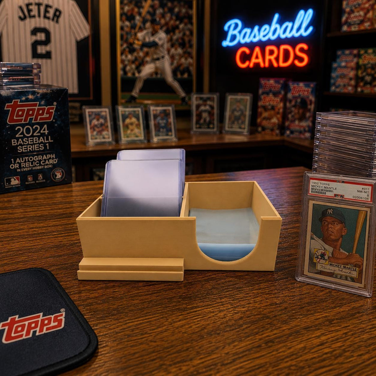 RipBench Mini Card Sleeving Station | Compact Trading Card Organizer | Pokémon, Sports | TCG Top Loader and Penny Sleeve Holder
