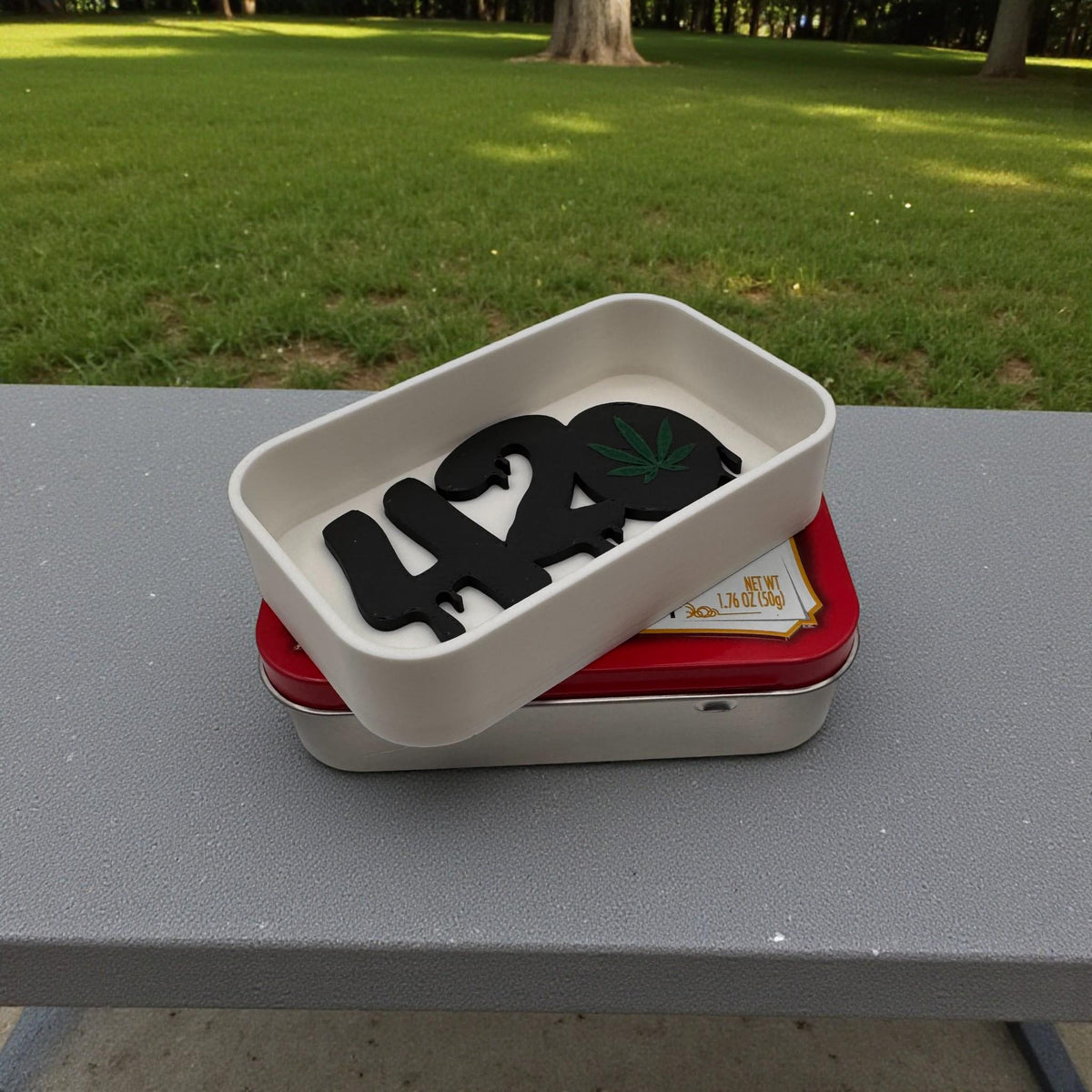 420 Cannabis-Themed Altoids Tin Insert - Preroll J & Lighter Holder