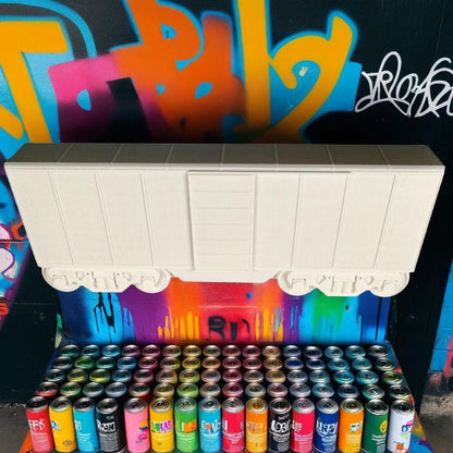Wall-Mountable Train Car Canvas: 10" Graffiti Art Decor