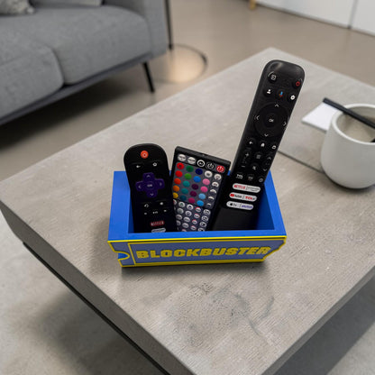 Blockbuster Logo Remote Holder – Retro Movie Night Desk & Couch Organizer
