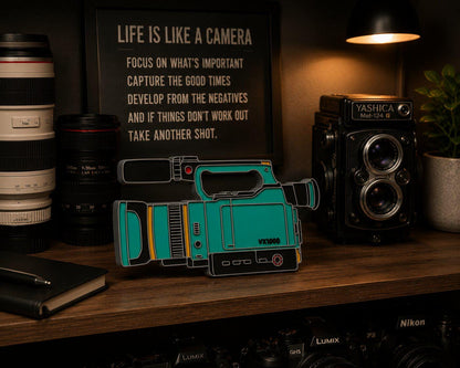 Sony VX1000 Wall Sign | 3D Printed Camcorder Decor | Retro Skateboarding Camera Art | Videographer Studio Gift | Mini DV Display
