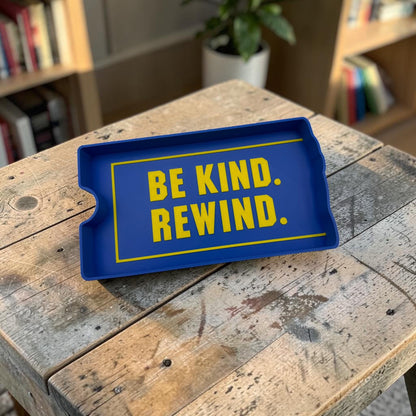 Blockbuster Inspired Be Kind Rewind Tray | VHS Nostalgia Decor | Retro Catch All Tray | 80s 90s Movie Room Gift
