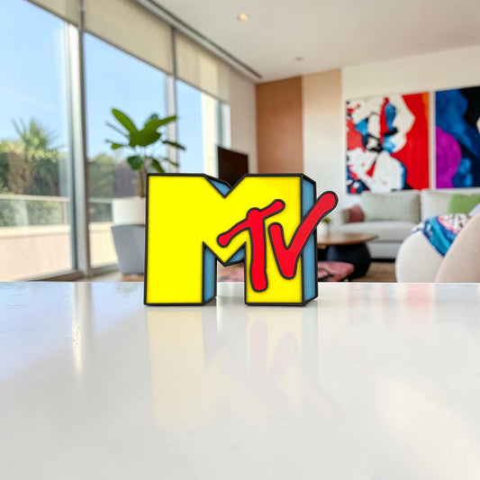 Retro MTV Logo Sign – 90’s Throwback Decor (6” • 8” • 10” • 12”)