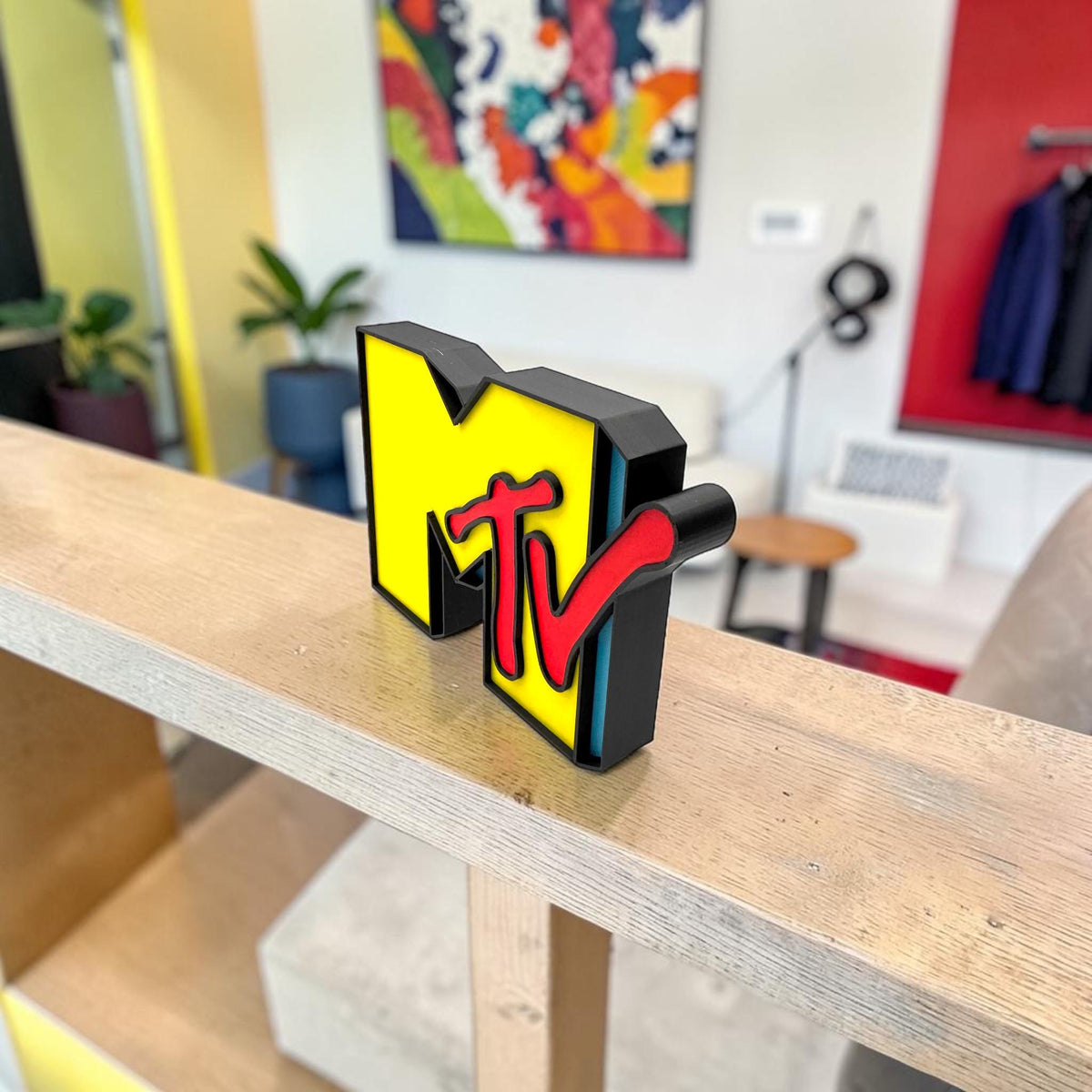 Retro MTV Logo Sign – 90’s Throwback Decor (6” • 8” • 10” • 12”)