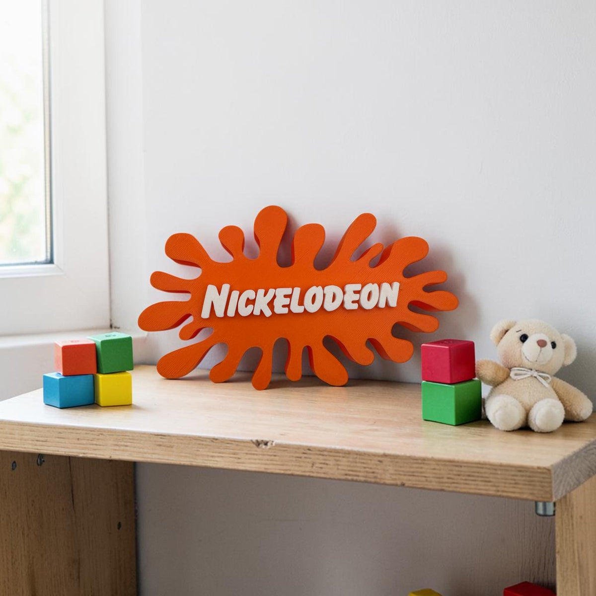 Nickelodeon Slime Sign | 3D Printed Retro Logo Decor | 90s Kids Room Decor | Nostalgic Shelf Display | Nickelodeon Gift