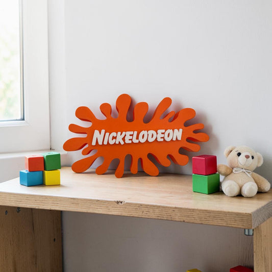 Nickelodeon Slime Sign | 3D Printed Retro Logo Decor | 90s Kids Room Decor | Nostalgic Shelf Display | Nickelodeon Gift