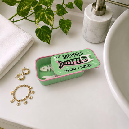 Sardine Tin Jewelry Organizer – 3D Printed Catch-All with Fish Jewelry Holders