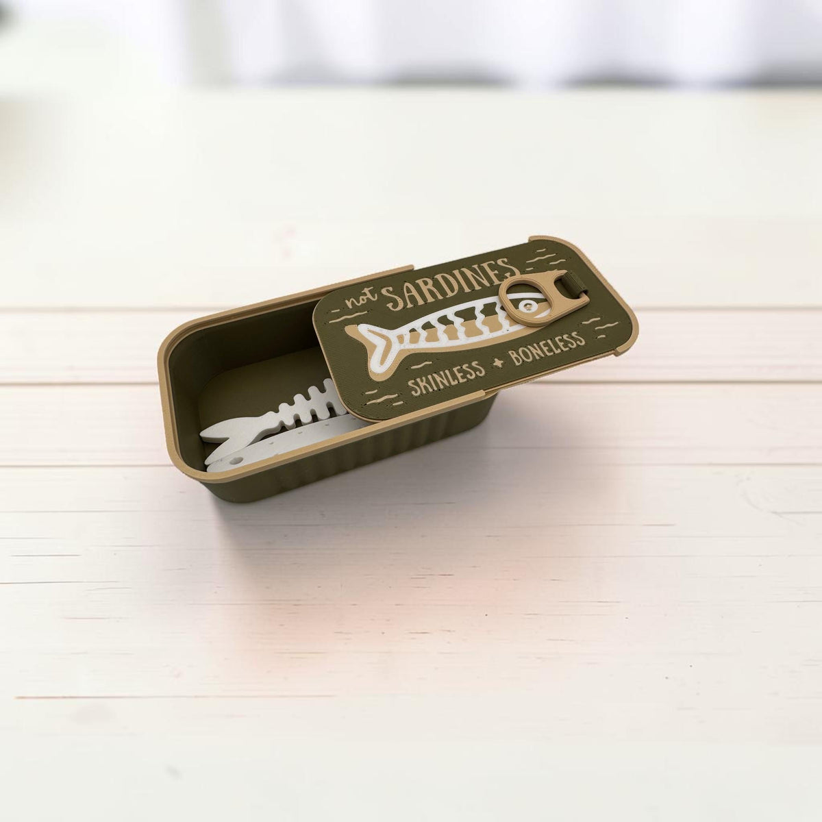 Sardine Tin Jewelry Organizer – 3D Printed Catch-All with Fish Jewelry Holders