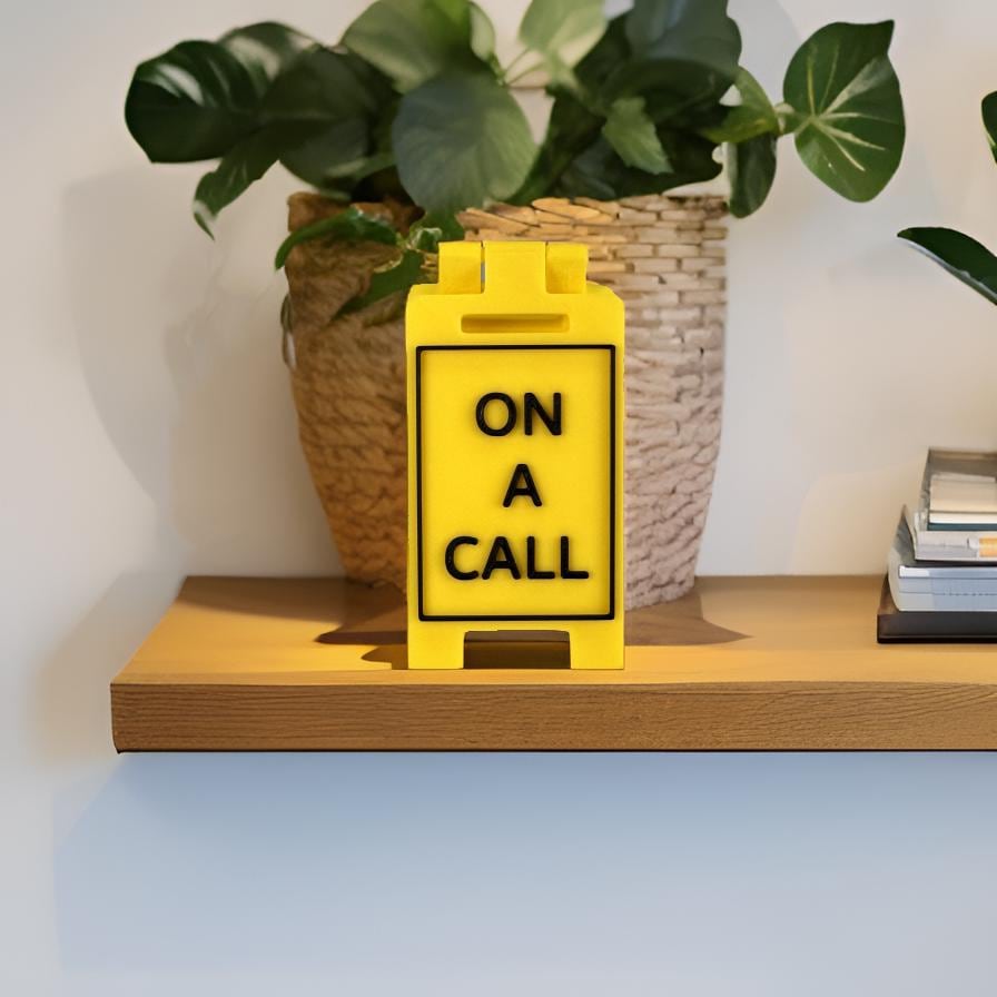 On A Call or Custom Text Mini Floor Sign | Gift | Office | Cubicle - Any Color Combo