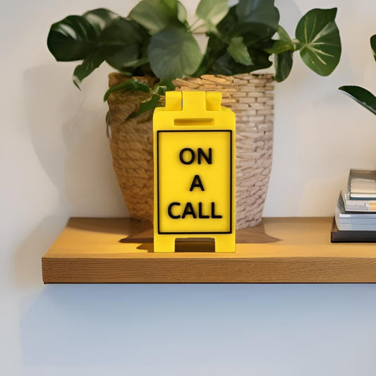 On A Call or Custom Text Mini Floor Sign | Gift | Office | Cubicle - Any Color Combo